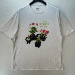 BDG Women's XL-XXL Vintage White T-shirt "You're growing on me"